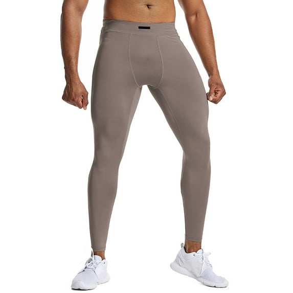 SSAAVKUY Men's Compression Pants,Athletic Leggings Base Layer Bottoms Running Tights for Sports Gym Workout Yoga Gray 10