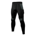 thumbnail image 1 of SSAAVKUY Men's Compression Pants Sports Athletic Leggings Workout Running Tights Quick Dry Base Layer Bottoms with Pockets Gray 4, 1 of 9