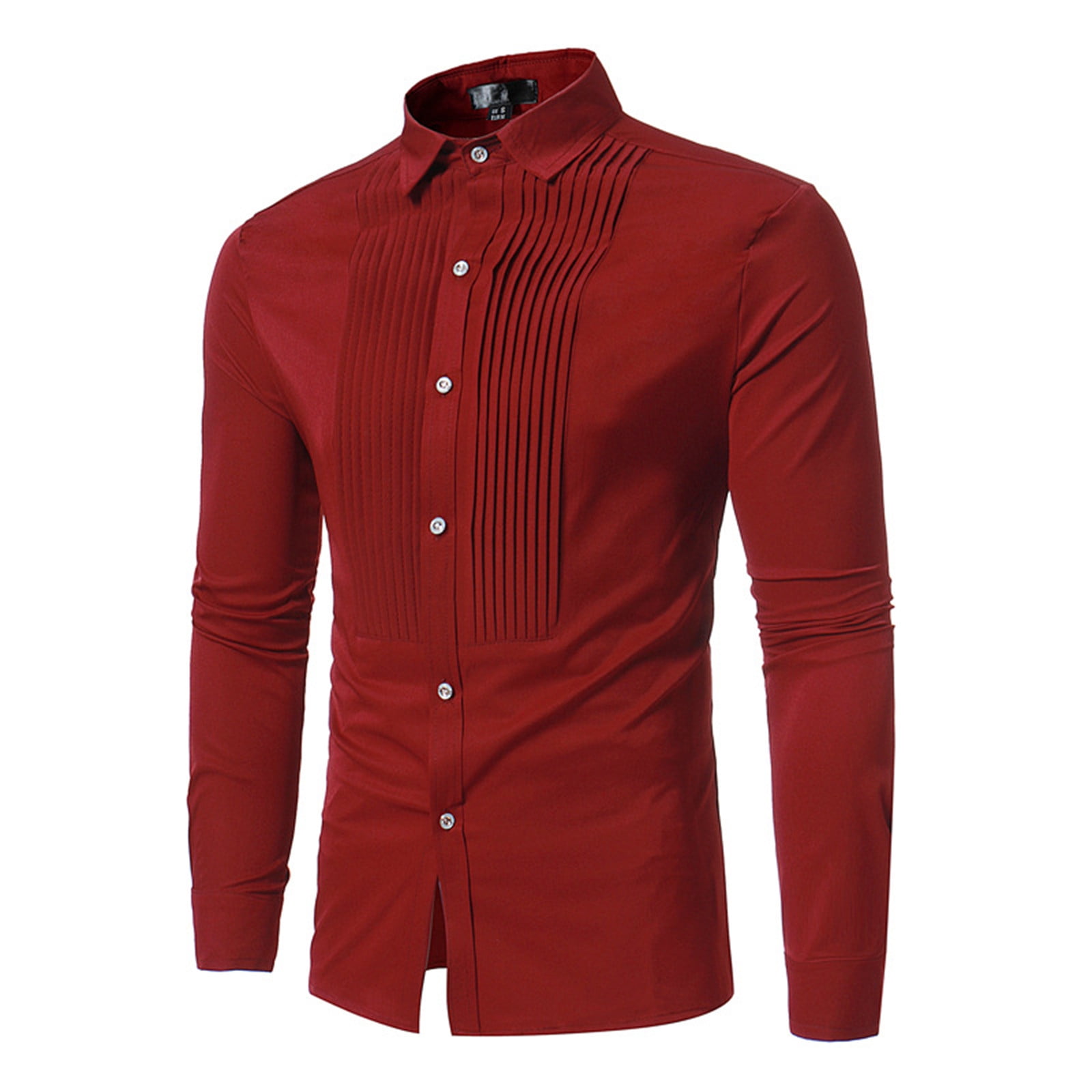 SSAAVKUY Men's Dress Shirts Wrinkle Free Stretch Shirts