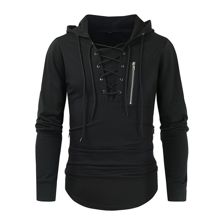 Fashion Hooded Zipper Lace Up Long Sleeve Hoodies Fashion Hooded Zipper Lace Up Long Sleeve Hoodies