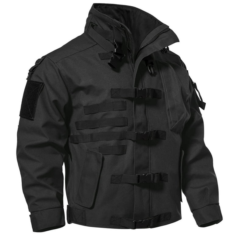 Amazon.com: Maiyifu-GJ Men's Lightweight Military Jacket Casual Stand  Collar Cargo Coat Fall Cotton Slim Fit Lapel Windbreaker : Clothing, Shoes  & 