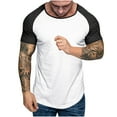 thumbnail image 1 of SSAAVKUY Men's Muscle T-Shirt Pleated Raglan Sleeve Bodybuilding Gym Tee Short Sleeve Fashion Workout Shirts Hipster Shirt Black M, 1 of 6