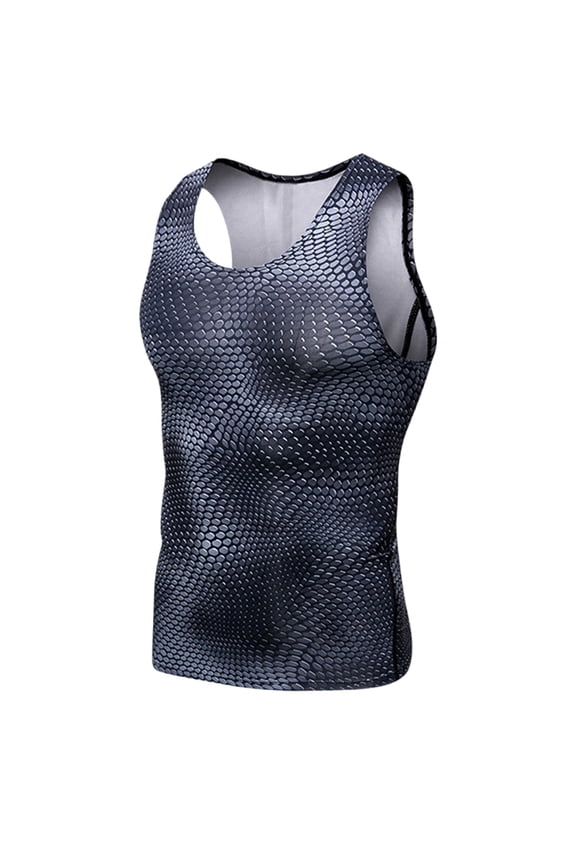 Men's Shirts Compression Shirt Slimming Body Shaper Vest Workout Tank Tops Abs Abdomen Undershirts Tank Tops Gray XXL