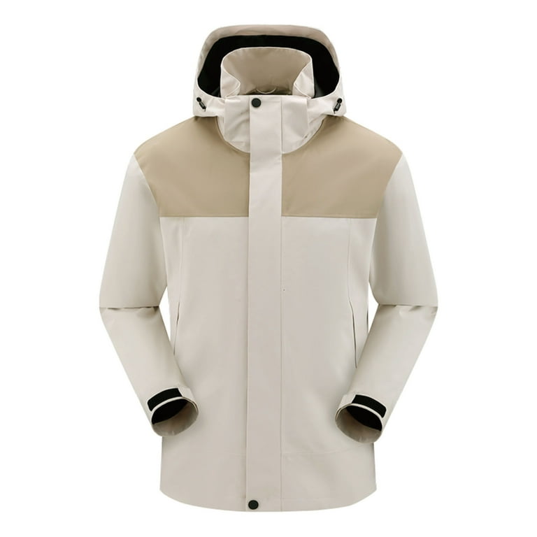 Ssaavkuy Men s Winter Jacket 3 in 1 Detachable Fleece Liner Waterproof Windproof Warm Hooded Coat Outdoor Snow Skiing Jacket Thick Padded Coat Brown 8
