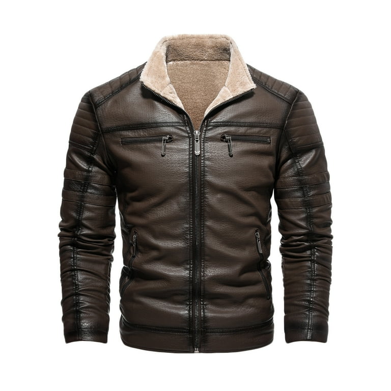 Mens fur lined leather jackets uk best sale