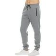 thumbnail image 1 of SSAAVKUY Mens Fleece Active Athletic Workout Jogger Sweatpants for Men with Zipper Pocket and Drawstring Fleece Sweatpants Elastic Waist Baggy Joggers Gray 14, 1 of 6