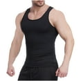 thumbnail image 1 of SSAAVKUY Mens Slimming Body Shaper Compression Tank Top Summer Vest Shirt Abs Shapewear Sports Fitness Tank Top Black 12, 1 of 5