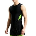thumbnail image 1 of SSAAVKUY Savings Men's Compression Tank Top Fitness Sleeveless Athletic Base Layer Quick Dry Undershirts Muscle Gym Tank Tops Green 16, 1 of 7