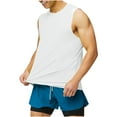 thumbnail image 1 of SSAAVKUY Savings Men's Workout Tank Tops UPF 50+ Swim Shirts Quick Dry Running Sleeveless UV Protection Muscle Tees White XXL, 1 of 5