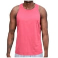 thumbnail image 1 of SSAAVKUY Savings Mens Workout Mesh Quick-Dry Muscle Gym Tanks Basic Tank Tops for Gym Bodybuilding Sleeveless Crew Neck&nbsp;Tees Pink XL, 1 of 6