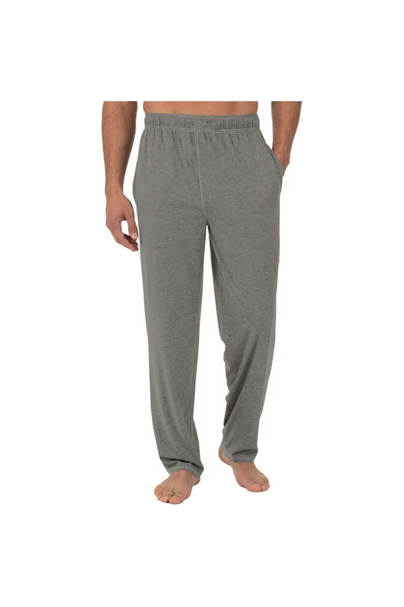 Sweatpants for Men, Fleece, Closed Bottom (Available in Big and Tall) Pajama Pants Soft Cotton Sleep Lounge Pants Gray 6