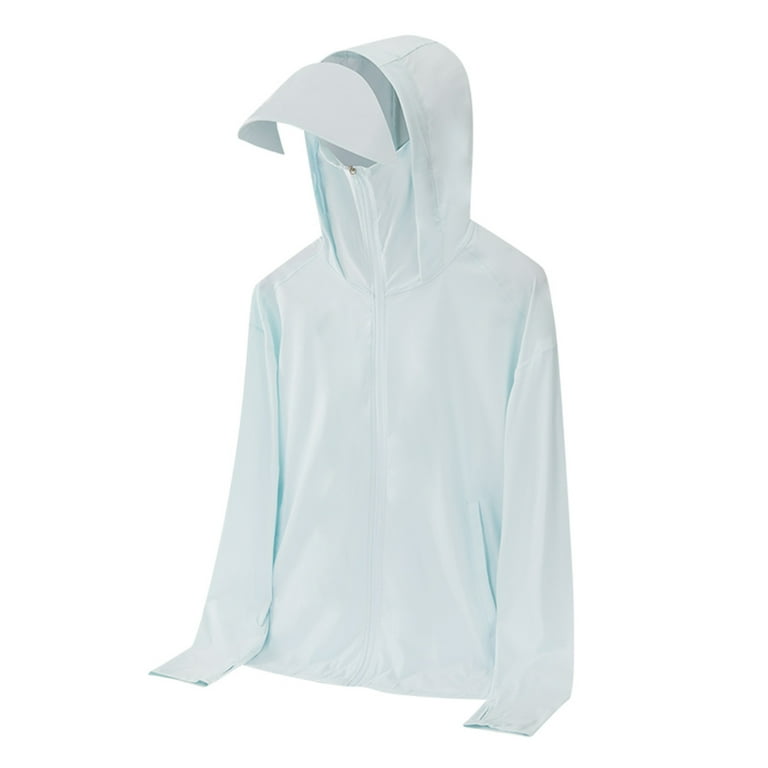 SSAAVKUY The Sun Protection Hoodie Jacket Built In Mask A Large Brimmed Hat Providing Excellent Designed for Outdoor Activities Such as Fishing Hiking