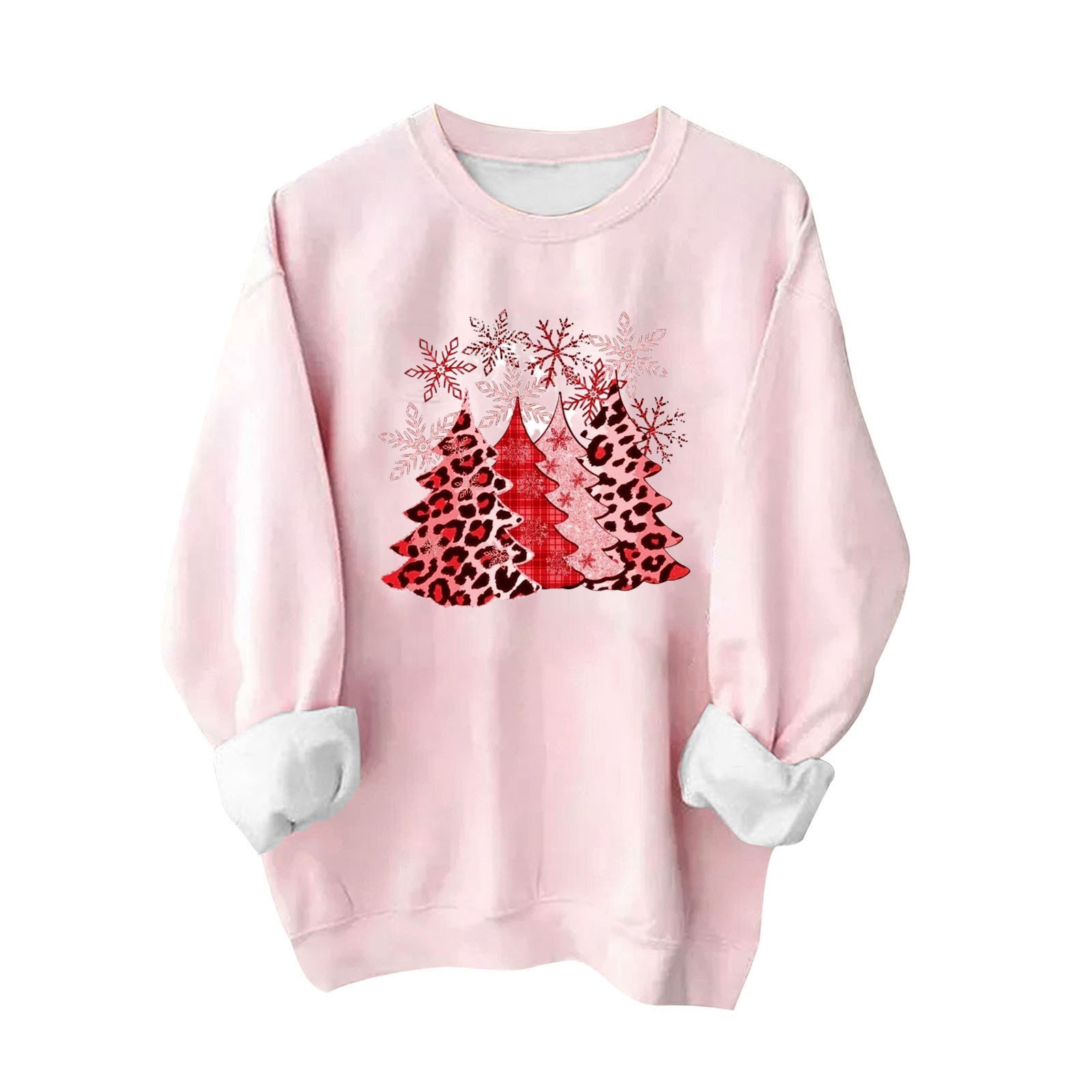 SSAAVKUY Womens Christmas Oversized Sweatshirts for Women Xmas Trees