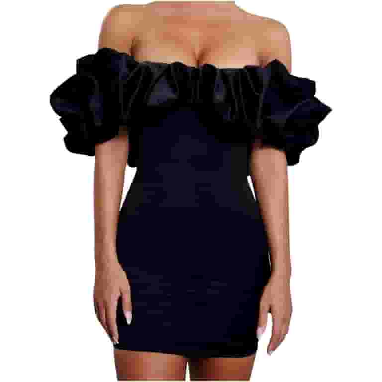 Sexy Off Shoulder Strapless Pure Color Package Hip Bodycon Dress Sexy Off Shoulder Strapless Pure Color Package Hip Bodycon Dress
