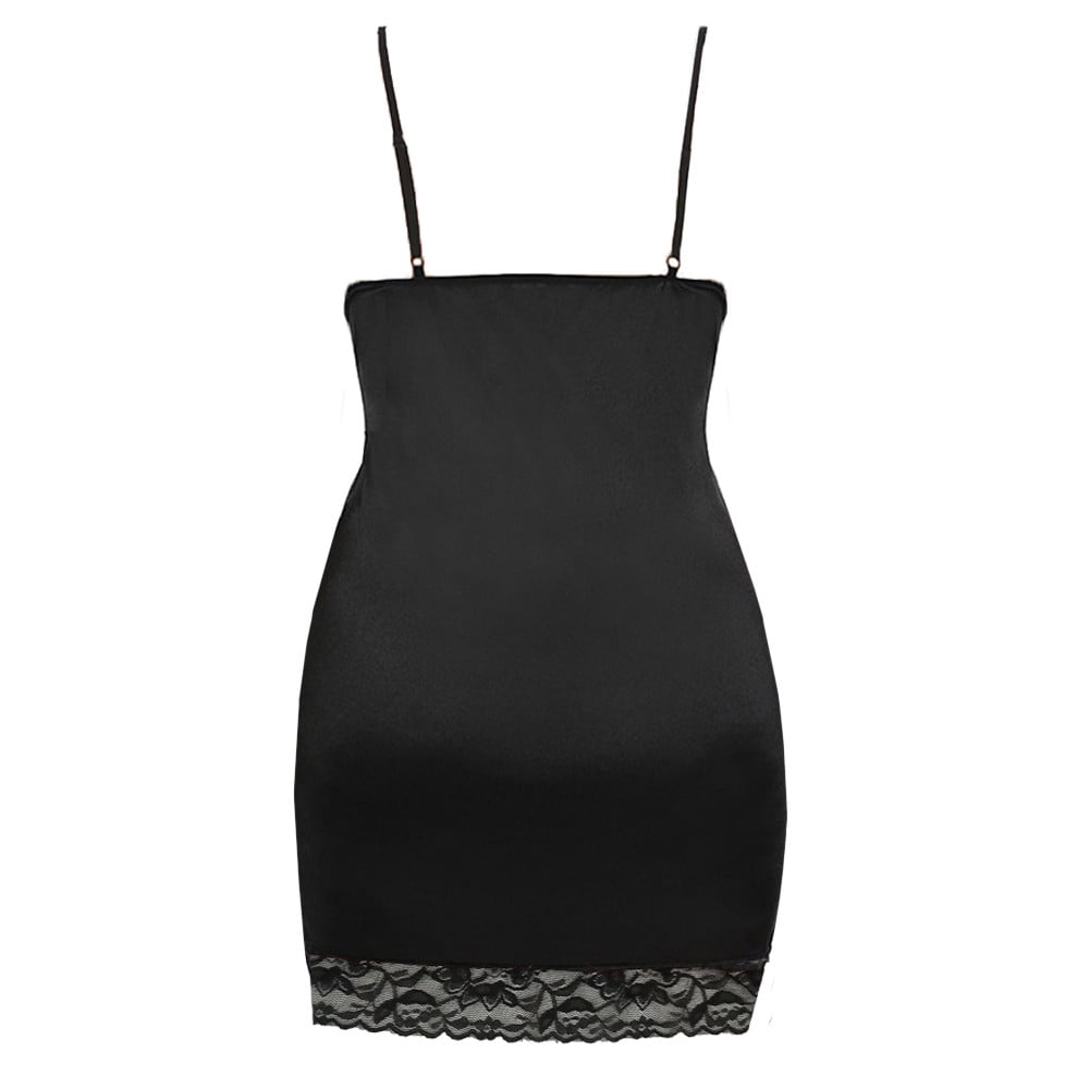 SSAAVKUY Womens Solid Satin Long Nightgown Lace Lingerie Full Slip