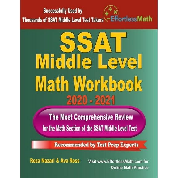 SSAT Middle Level Math Workbook 2020 - 2021: The Most Comprehensive Review for the Math Section of the SSAT Middle Level, (Paperback)