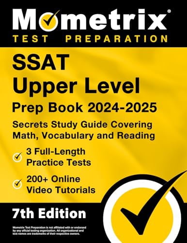 Pre-Owned SSAT Upper Level Prep Book 2025-2026 - 3 Full-Length Practice ...