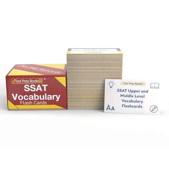 SSAT Vocabulary Study Cards 2025-2026: SSAT Middle and Upper Level Test Prep and Practice [Full Color Cards]