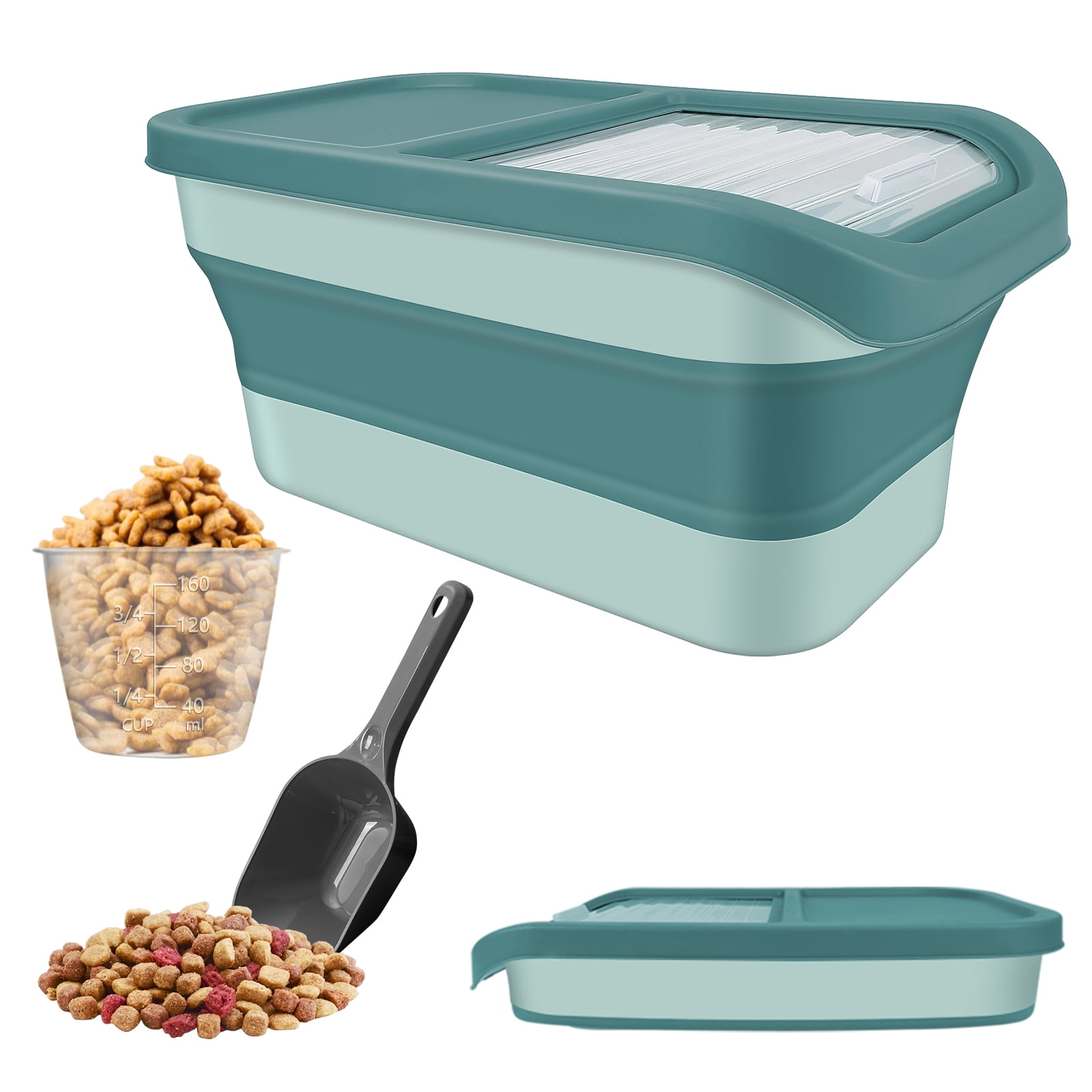 SSAWcasa 13LB Collapsible Dog Food Storage Container, Folding Pet Food