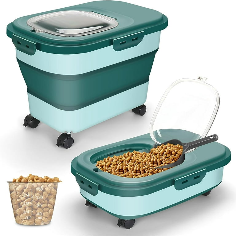 Foldable Rice Storage Container, Pet Food Storage Container