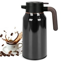 SSAWcasa 68oz (2L) Coffee Carafe, 24 Hours Hot Thermal Carafes, Premium Stainless Steel Vacuum Insulated Thermos, Thermal Airpot Coffee Dispenser for Hot and Cold Beverage (Black)