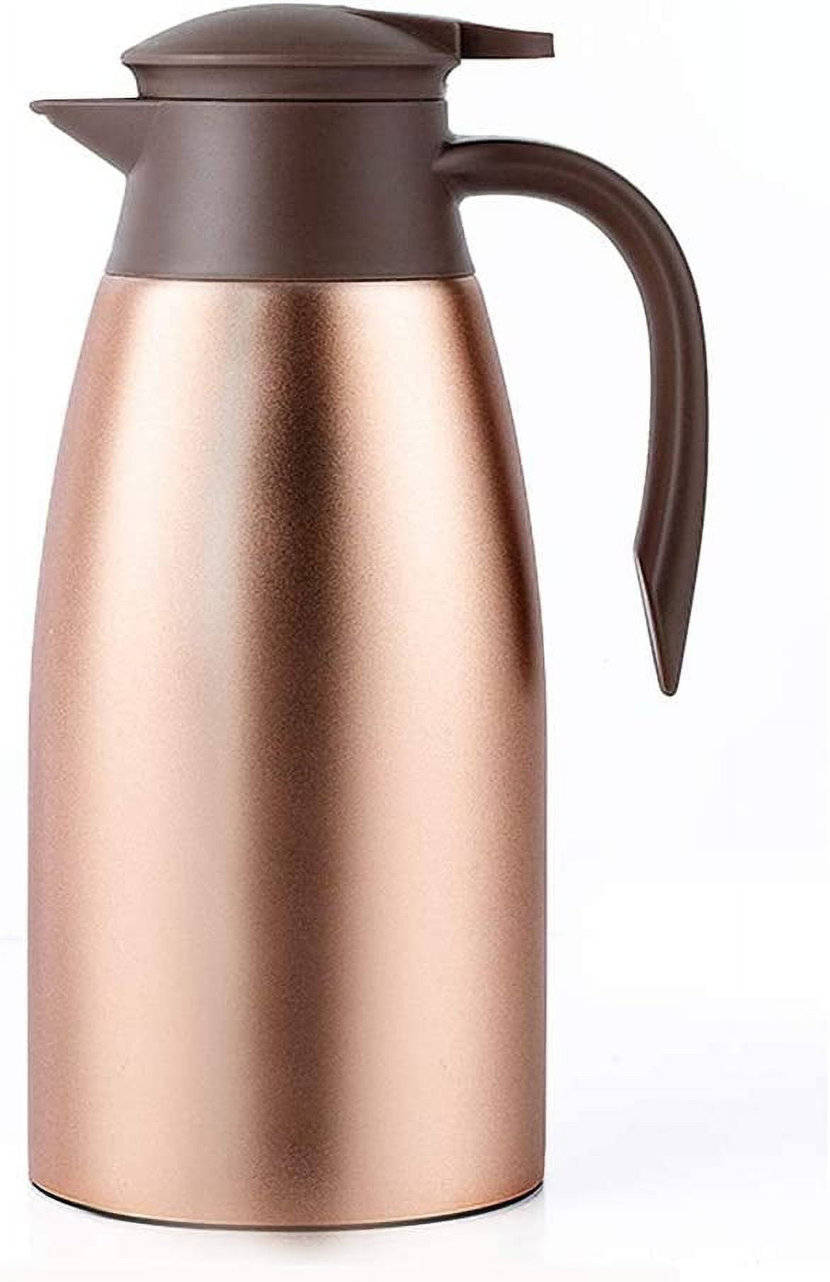 61oz Coffee Carafe Airpot Insulated Coffee Thermos Urn Stainless Steel  Vacuum Thermal Pot Flask Dispenser for Coffee, Hot Water, Tea, Hot Beverage  - Keep 12 Hours Hot, 24 Hours Cold (Gold) … - Yahoo Shopping