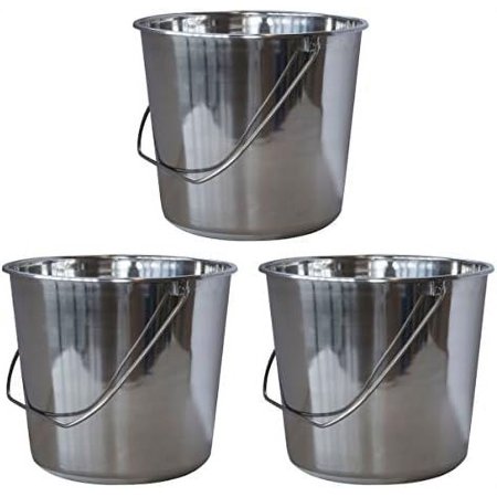 SSB237SET Medium Stainless Steel Bucket Set – 3Piece