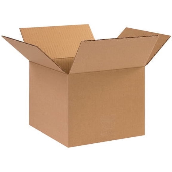 SSBM 10" x 10" x 8" ECT-32 Kraft Corrugated Shipping Boxes 25/Case