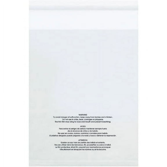 SSBM 1000 - 9" x 12", 1.5 Mil, Resealable Suffocation Warning Bags