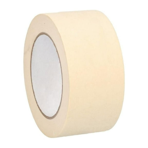 SSBM 12 Rolls - 5 Mil - Industrial Grade General Purpose Masking Tape Water & Oil Resistant, Quality Adhesive, Mutipurpose, Ivory, 2" x 60 Yards
