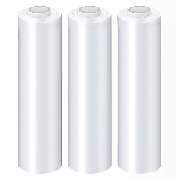 SSBM Cast Hand Stretch Wrap 12" x 1500' 256 Rolls 70 Gauge Clear Plastic Shrink Film for Packing Moving Packaging and Wrapping