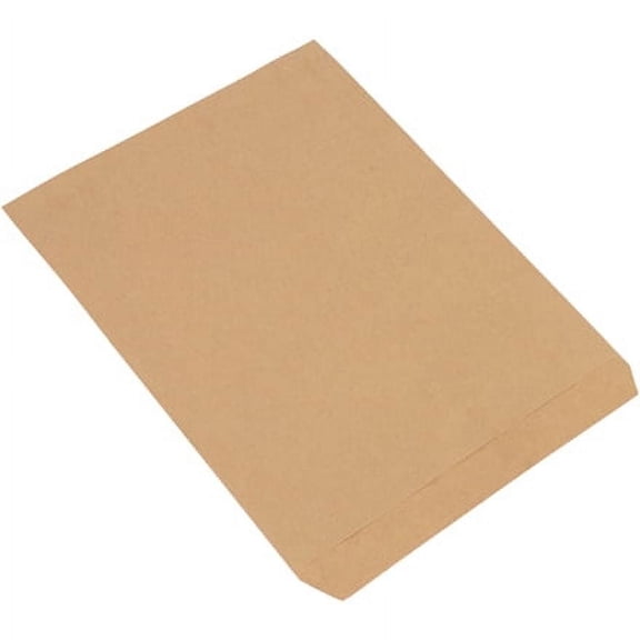 SSBM 12x15", 1000 Case, Kraft Flat Merchandise Shipping Bags