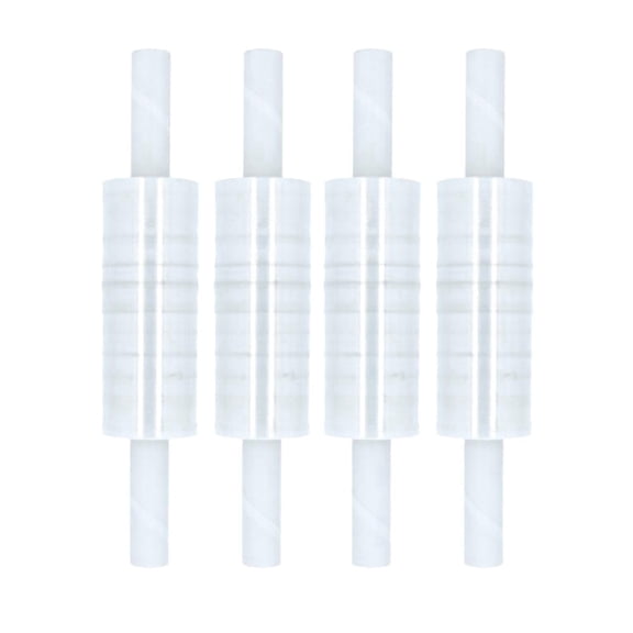 SSBM Stretch Wrap with Extended Core 15 Inch x 1000 Feet 8 Rolls 90 Gauge Clear Plastic Cast Hand Shrink Film for Wrapping