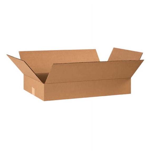 24 x 14 x 4" Flat Corrugated Boxes, ECT-32 Brown Shipping/Moving Boxes 25 Boxes
