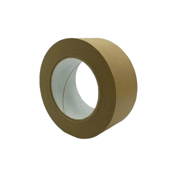 SSBM 3" x 55 Yards (165ft) Kraft Flatback Tape, 4.8 Mil Tan, 48 Rolls for Framing, Arts & Labeling