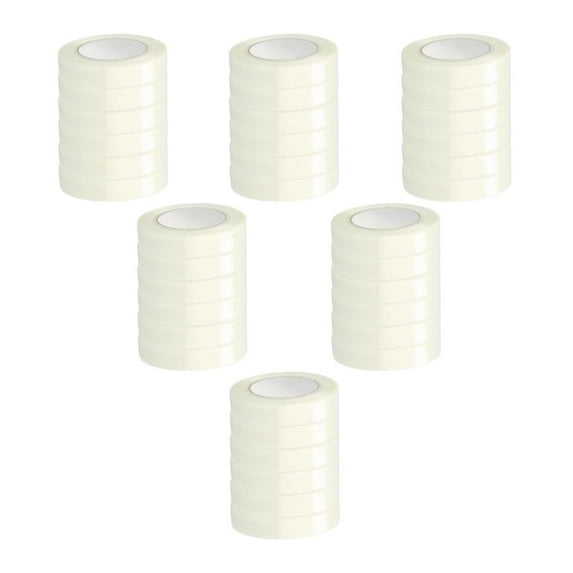 SSBM 4.8 Mil - Heavy Duty Grade Reinforced Fiberglass Filament Bundling Tape High Tensile Strength, Industrial Purpose, Leaves no residue, 1" x 60 Yards, Clear, 1152 Rolls