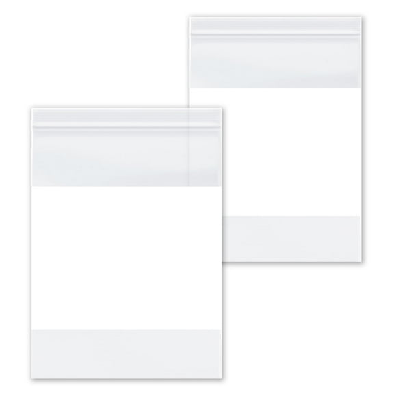 SSBM 4"x 4" 2 Mil Reclosable Bag Writeable White Block Water-Resistant 1000 Pcs
