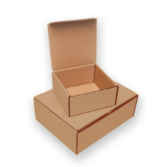 SSBM 6 1/2 x 4 1/2 x 2 1/2" ECT-32B Kraft Corrugated Mailers Shipping Boxes 50/Case
