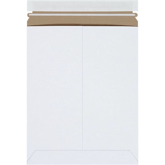 SSBM 9 3/4x12 1/4", 100 Pack, White Self-Seal Stayflats Plus Mailers Shipping Envelopes