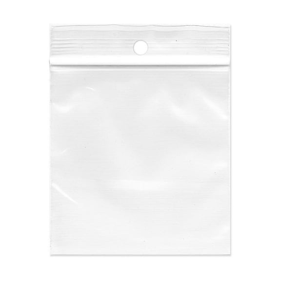 SSBM 1000 Clear Reclosable Hang Hole Poly Bags 9"x12" 2 Mil Top Seal Jewelry, Craft Packaging Plastic Zipper Bags