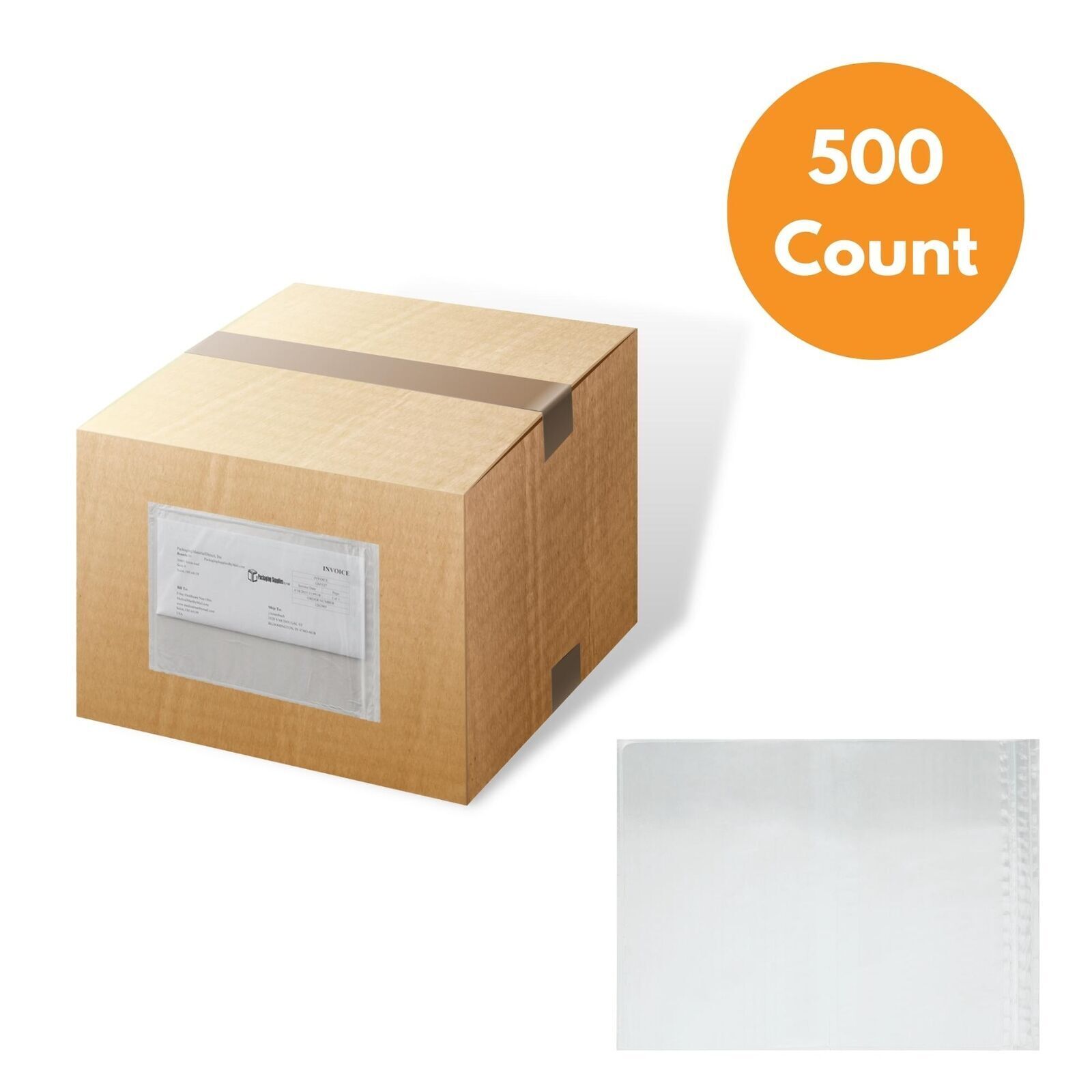 SSBM 9" x 12" Clear Resealable Packing List Envelopes 500/Case