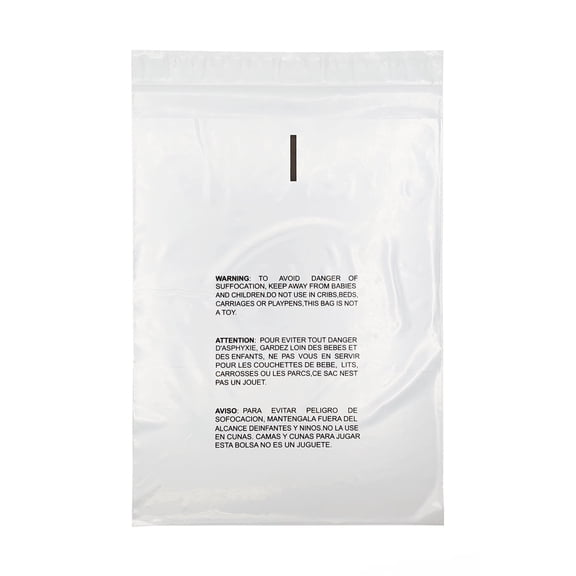SSBM Resealable Clear Suffocation Warning Bags 9" x 12" 1.5 Mil Durable Shipping and Packaging Poly Bags 2000 Pieces