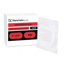 SSBM Bubble Pouches Bubble Out Bags, 6x8.5 Inch, 650 Pack, Clear, Made in North America, Self Seal Air Cushion Bags For Moving Protecting & Shipping Fragile Items