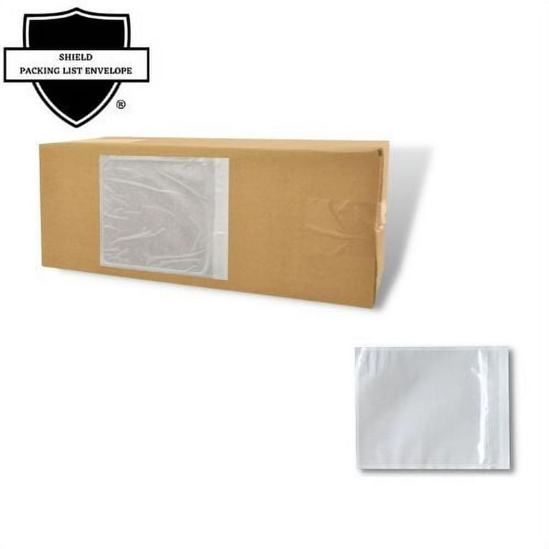 SSBM Clear Packing List Envelopes 9.5 x 12 Plain Face Back Side Load  24000 Pieces