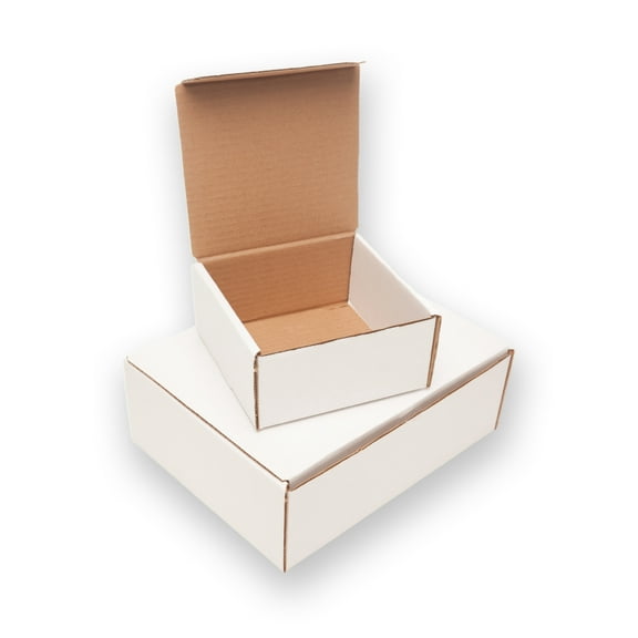 SSBM 5 x 4 x 2" ECT-32B White Corrugated Mailers Shipping Boxes 50/Case
