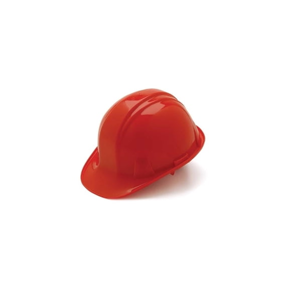SSBM (HDPE) Red Ball SL Series Cap Style Hard Hat with 4 Point Ratchet Suspension 1 Each (Nylon Suspension Strap)