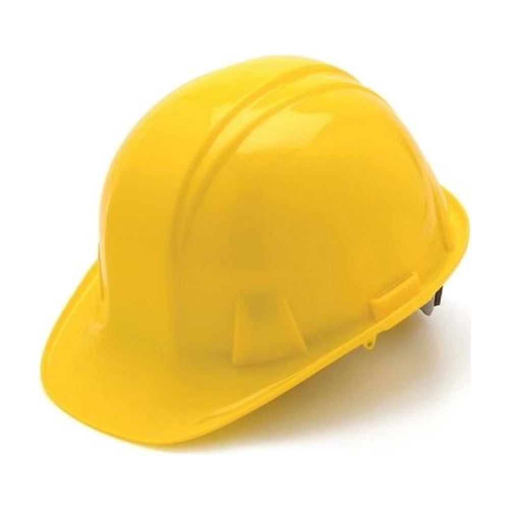 SSBM (HDPE) Yellow Ball SL Series Cap Style Hard Hat with 4 Point Ratchet Suspension 1 Each (Nylon Suspension Strap)