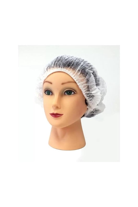 Disposable White Bouffant Caps, 21", 1000 Pack, Hair Nets for Spray Tanning, Food Processing, Restaurant Cooks