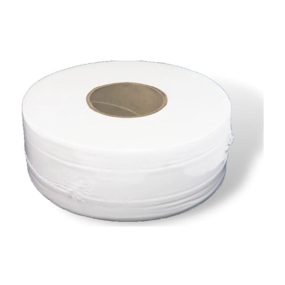 SSBM Jumbo Roll Tissue Economy Size Non-Perforated Premium Toilet Paper, White, 3" Core, 1000 Feet, 2 Ply, 12 Rolls