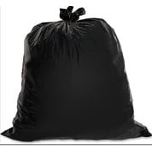SSBM LLDPE 40"x46" Flat Sealed Can Liner, Commercial and Janitorial Services, 1.5 Mil, Black, 40-45 Gal, 100 Ct